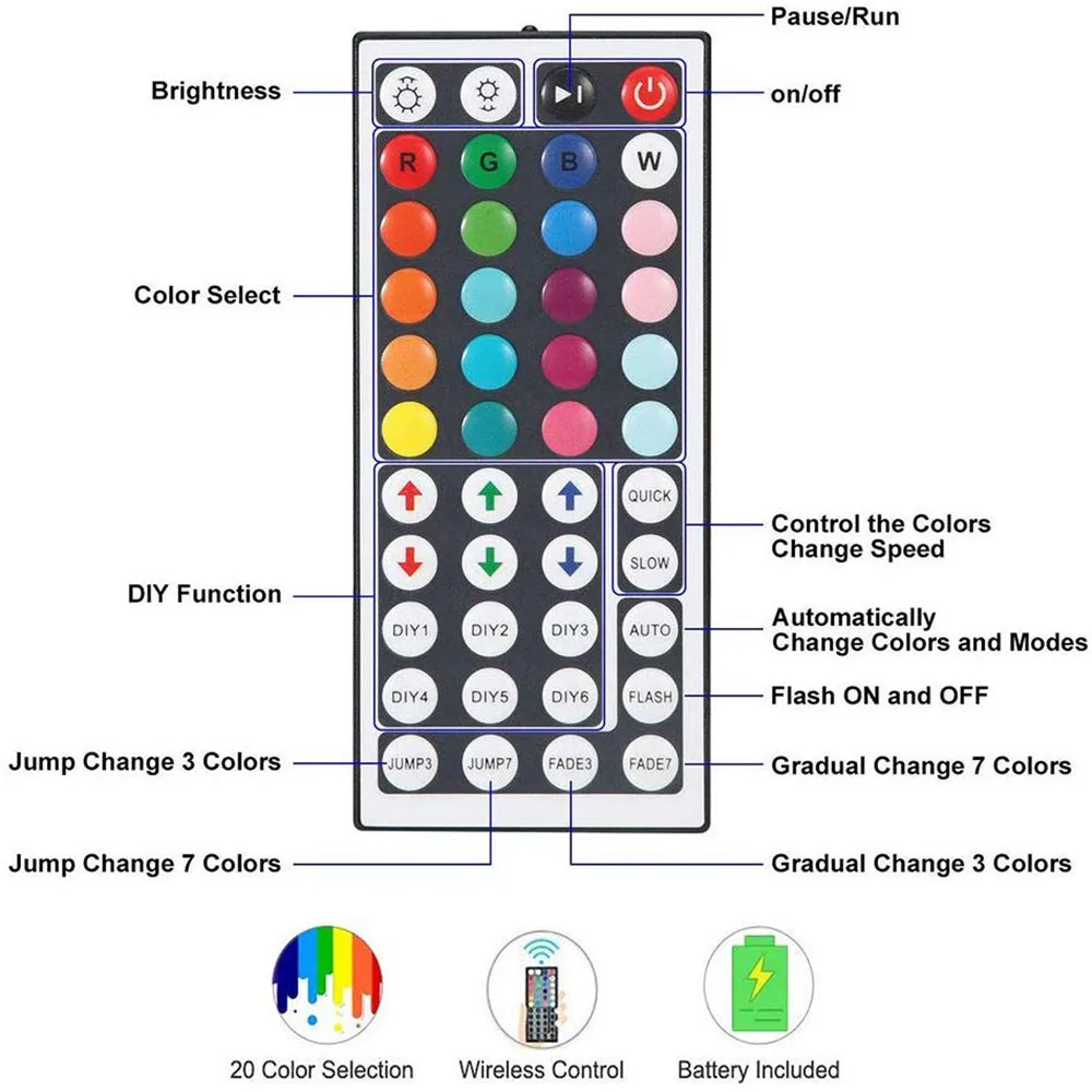RGB led ленточный светильник 5 м 300 светодиодный s SMD 3528 водонепроницаемый гибкий ИК пульт дистанционного управления 12 В адаптер питания набор светодиодный светильник украшение дома