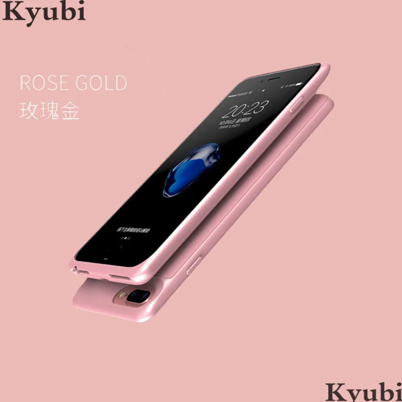 7000 мА/ч чехол с зарядным устройством для iphone 6, 7, 8 plus, внешний портативный беспроводной зарядный чехол для iphone 6, 7, 8 plus
