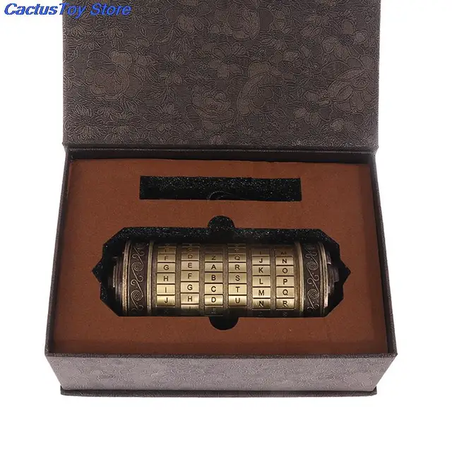 I LOVE U Da Vinci Educational toys Metal Cryptex locks gift ideas Da Vinci Code Lock To Marry Lover Escape Chamber Props 2