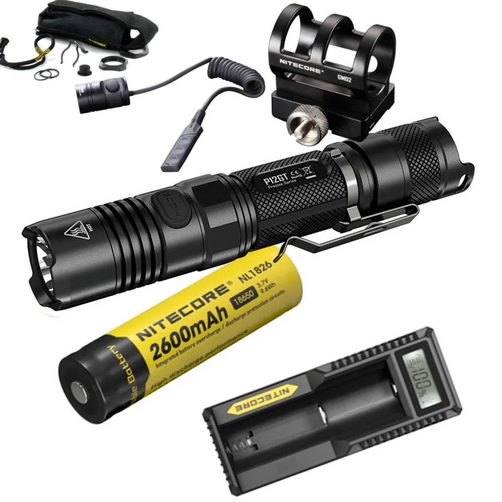 1826 UM10 GM02 RSW1 NITECORE P12GT тактический фонарь CREE XP-L HI V3 светодиодный Макс 1000 люмен дальность луча 320 м ручной фонарь+ GM02+ RSW1 - Испускаемый цвет: 1826 UM10 GM02 RSW1
