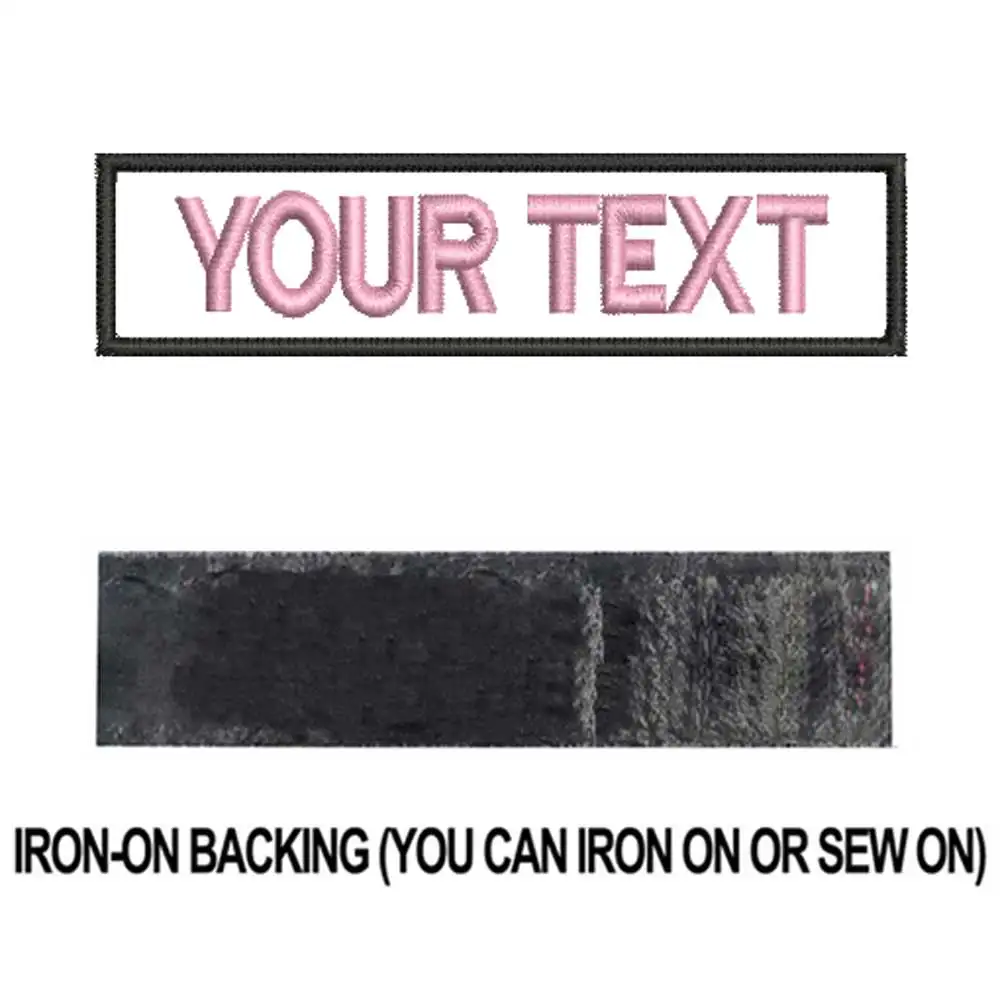 pink iron На заказ имя патчи бирки персонализированные железные на крючок подложки вышитые - Цвет: pink iron