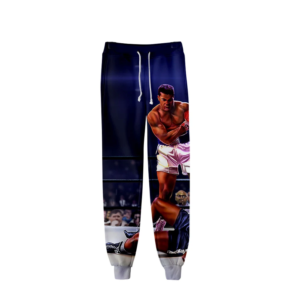 Muhammad Ali/Мужские штаны-джоггеры с 3D принтом, модные уличные спортивные штаны, популярные новые стильные повседневные длинные штаны с 3D принтом, XXS-4XL
