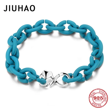 

Valentine's Day gift Color Hard Rubber Bracelet Fine Jewelry Beads Accessories Link Bracelets For Men Women