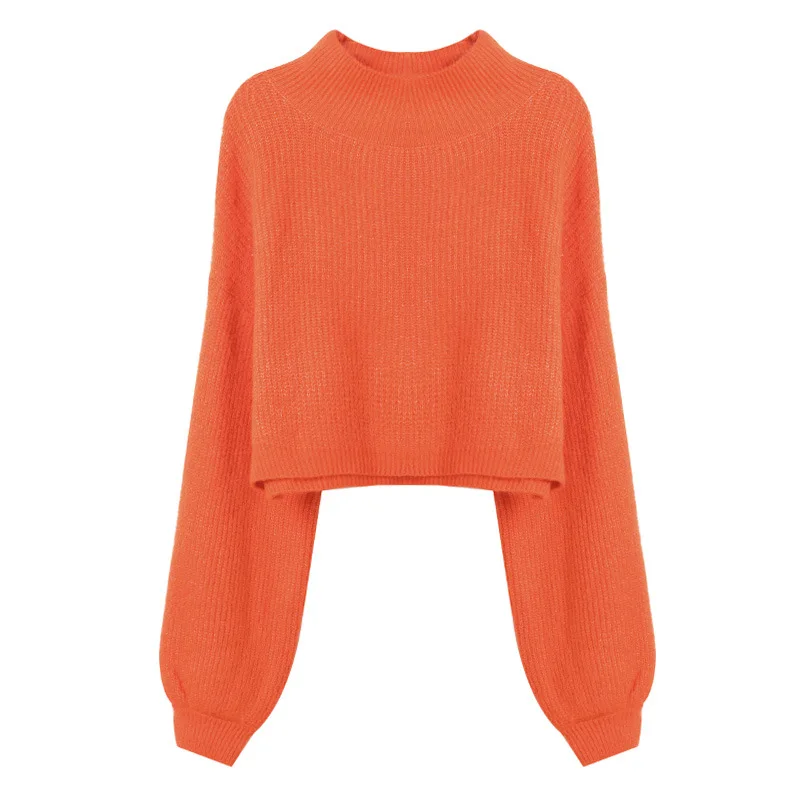 

2020 Women's Loose-Fit High-Waisted Sweater Elegant Casual New Style for Autumn and Winter Knitted Sweater for Occident Fashion