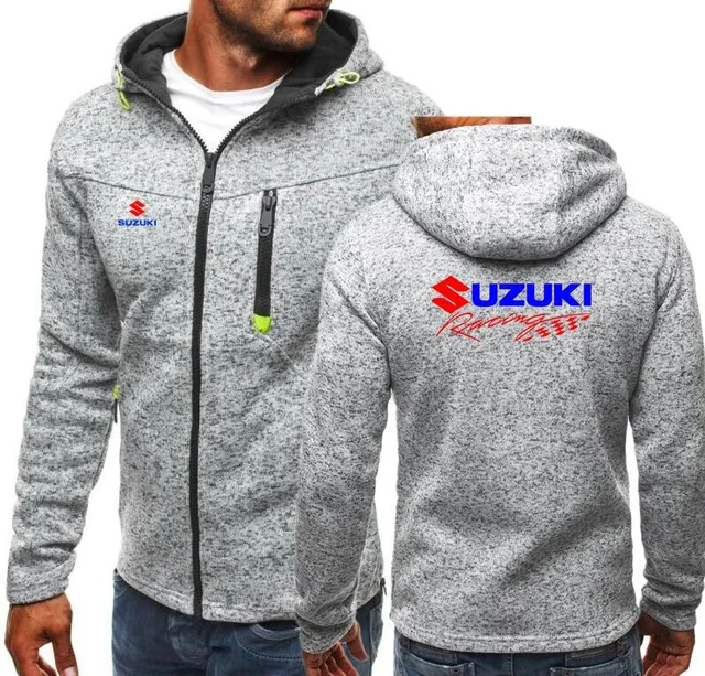 Мужская Спортивная одежда на молнии для Suzuki Racing спортивный костюм жаккардовые толстовки с капюшоном флисовая куртка с капюшоном осенние толстовки осеннее зимнее пальто H - Цвет: as picture