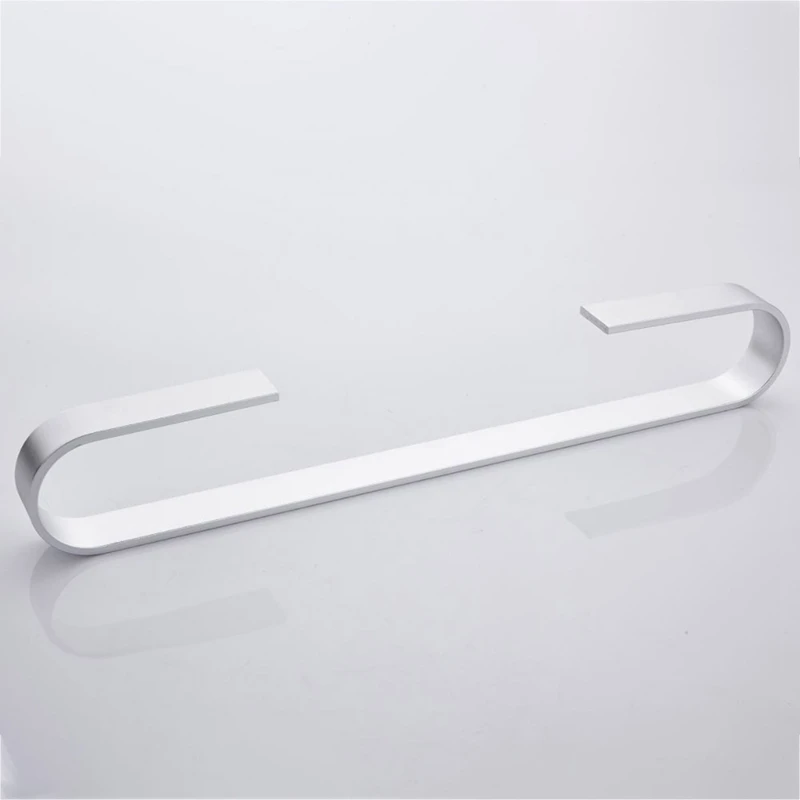 Simple Space Aluminum Towel Holder Waterproof Punch-free Single Pole Wall-mounted Drain Rack For Bathroom Kitchen