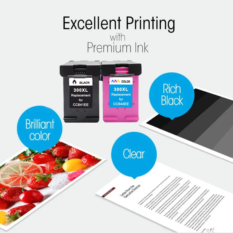 300XL картридж для hp 300 XL для hp 300 чернильный картридж для hp Deskjet D1660 D2500 D2560 D2660 D5560 F2420 F2480 F2492 принтер