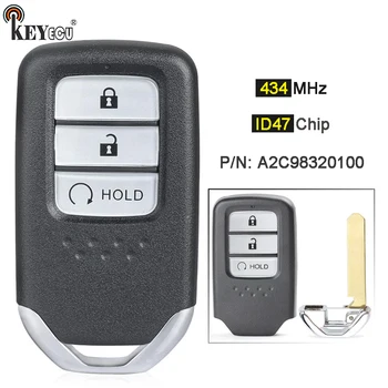 Keyforkess 434MHz ID47 P/N: sostituzione del telecomando a 3 pulsanti per auto per Honda CR-V 2017 2018