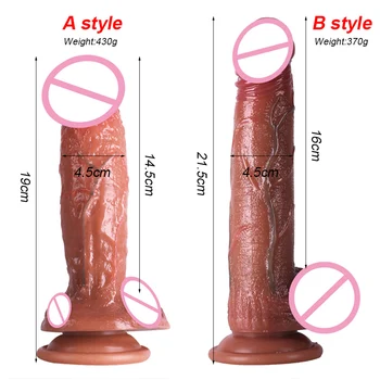 Liquid Silicone Realistic Dildo Skin Feeling Soft Huge Penis Suction 21.5*4.5cm Big Dick Sex Toys For Women Consolador Sex Shop 6