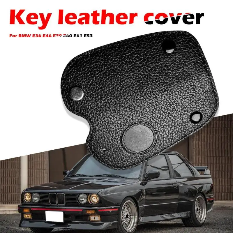

Key Case Litchi Synthetic Leather Cover for BMW E36 E46 E39 E60 E61 E53 Simple and Practical Moderate Size Personality