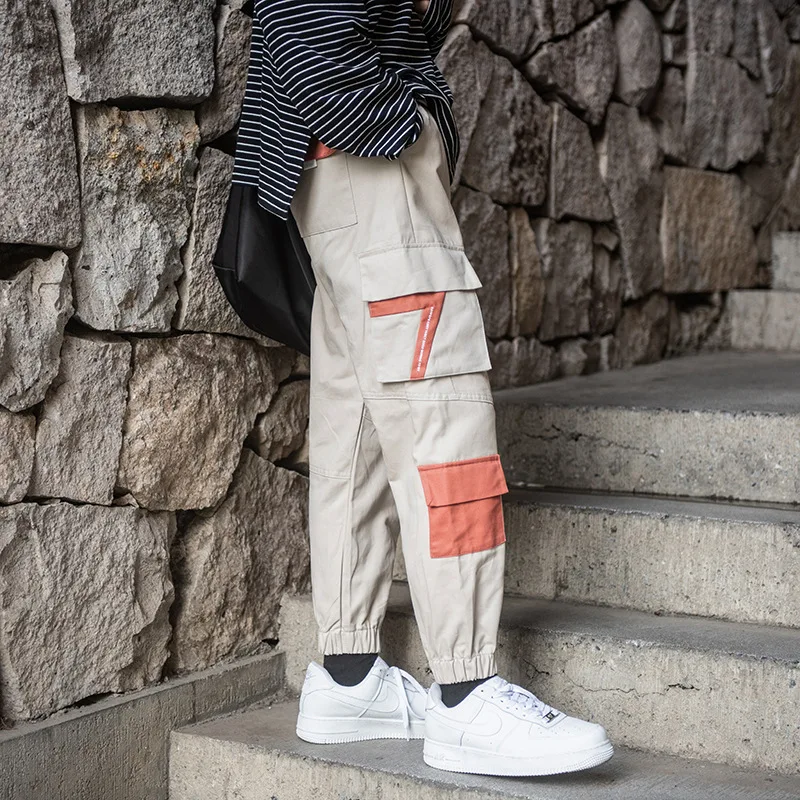 

Bib Overall Men's Loose Straight Beam Leg Popular Brand Capri Pants INS Thin Network Red Pants Autumn Korean-style Trend 9 Point