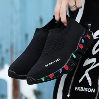 

Men Sneakers Popular Comfortable Outdoor Men Casual Shoes High Quality Luxury Unisex Walking Shoes Fashion High Top Socks Shoes