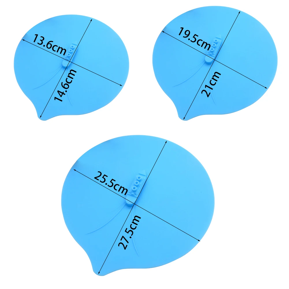 3 шт., портативное отверстие для выхлопа, крышка для чаши, безопасная для пищевых продуктов, силиконовая крышка для хранения, для дома, защита от брызг, для кухни, многоразовая Крышка для пароварки, сковорода