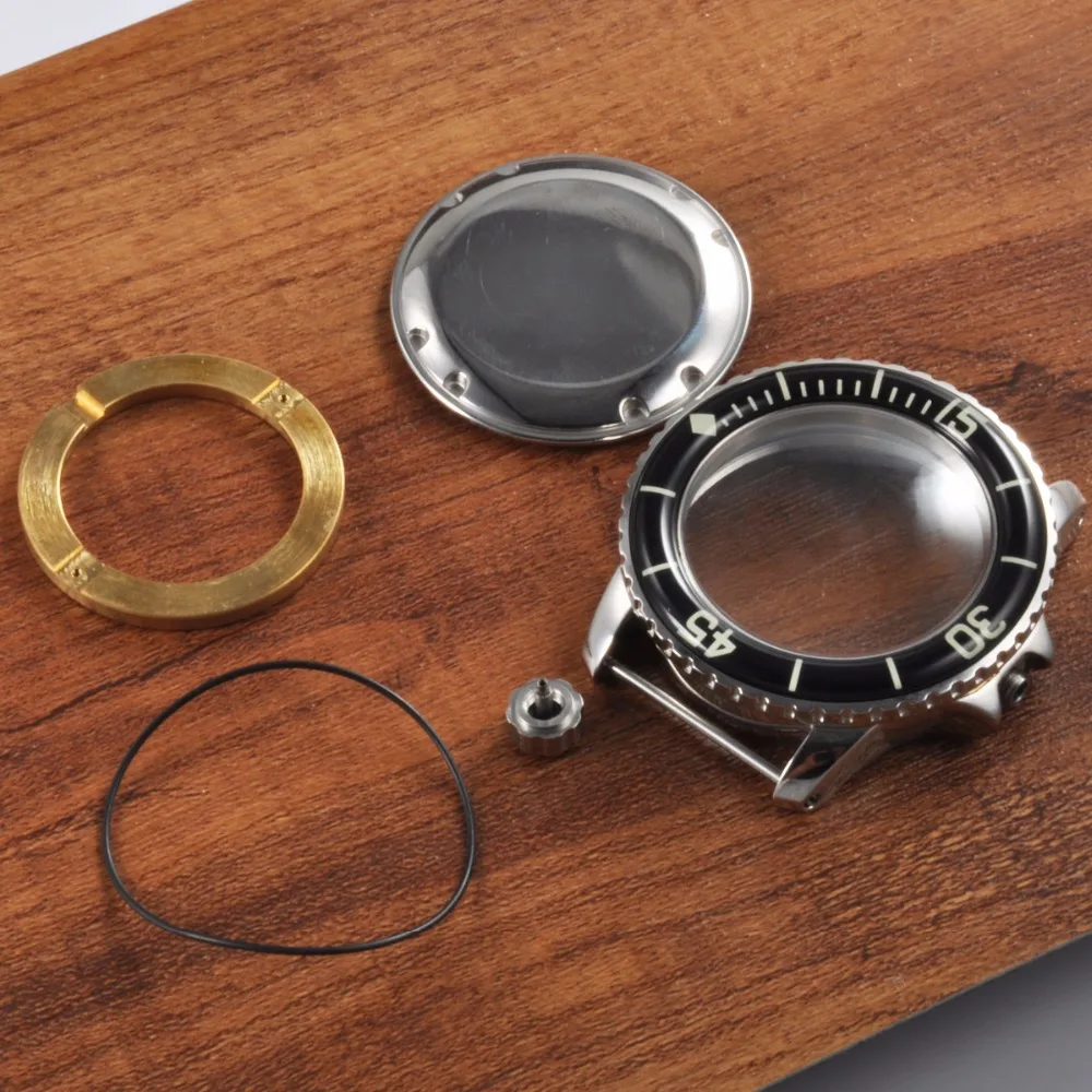 45 мм Corgeut часы с сапфировым стеклом корпус часов с рамкой fit ETA2836, miyota 8215,8205 автоматическое движение