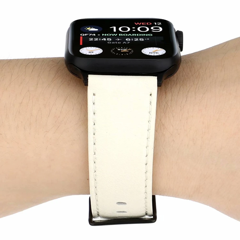 Ремешок для часов Apple Watch Series 5 4 3 ремешок для Iwatch 38 мм 42 мм кожаный браслет аксессуары для Apple Watch Band 44 мм 40 мм