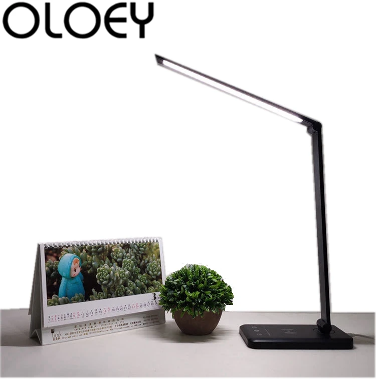 

LED desk lamp wireless charging dimming light touch USB charging switch living room bedroom study desktop lighting mobile power