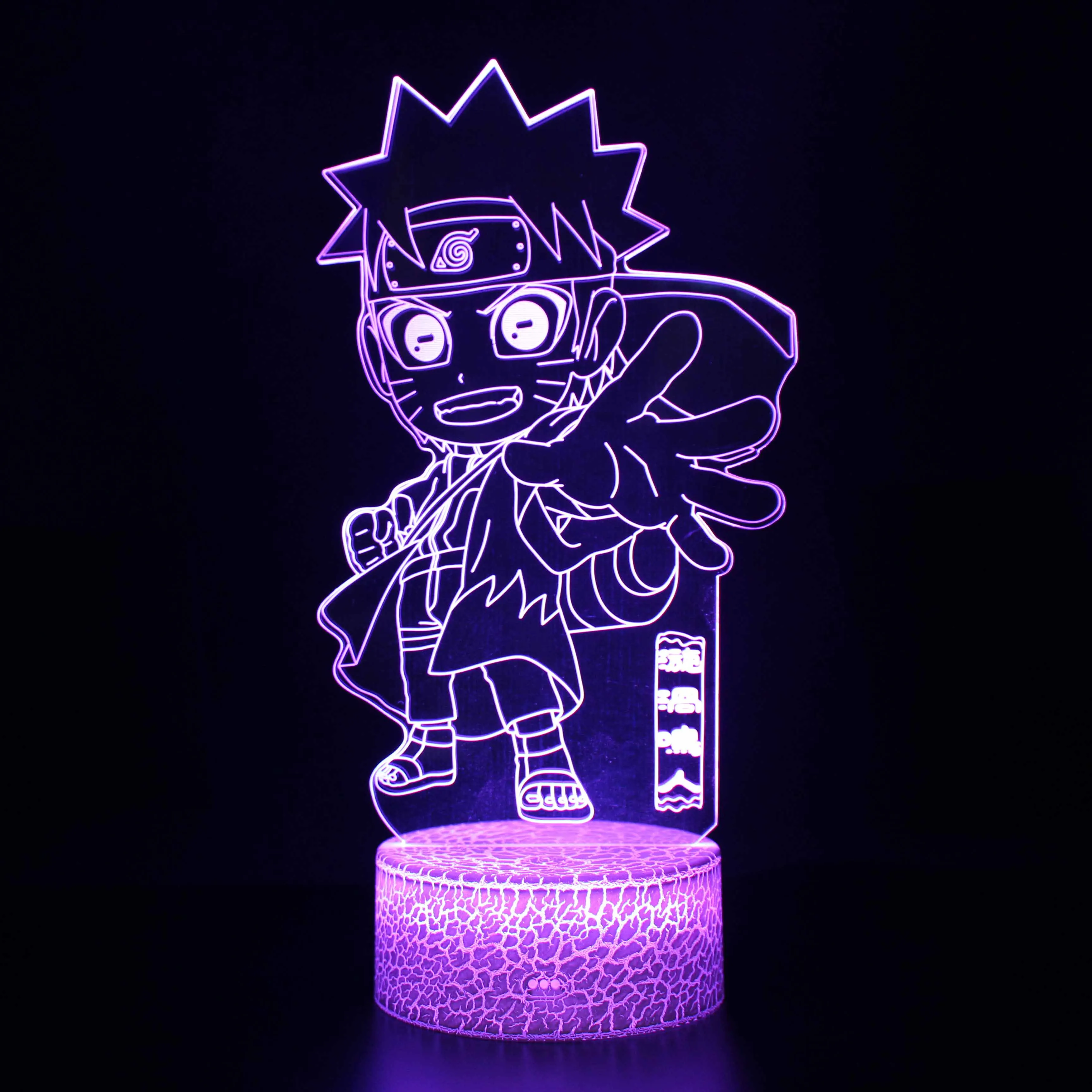 

Naruto Night Light 7 Color Changing Led Kids Bedside Sasuke Modelling Lighting Fixtures 3D Visual Anime USB Desk Lamp Home Decor