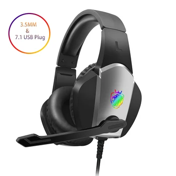 

Gaming Headset PC USB 3.5mm Wired Casque XBOX / PS4 Headsets with 50MM Driver, Surround Sound HD Microphone for Computer Laptop