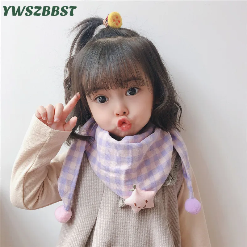 Новый весенне осенний треугольный шарф для маленьких девочек шаль мальчиков