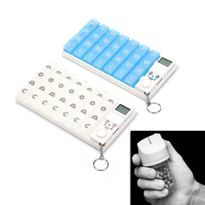 Weekly Smart 28 Cell LCD Интеллектуальный дозатор для таблеток с напоминанием | Красота и