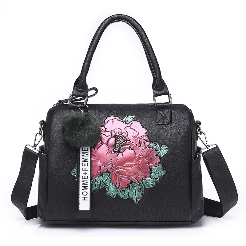 

2018 New Style Boston Handbag WOMEN'S Bag Crossbody Bag Europe And America Fashion Printed Bag a Generation of Fat
