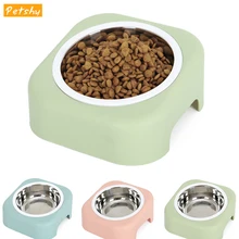 Petshy Eco-friendly Cat Dog Bowl Pet Food Water Feeder Cats Water Fountain Puppy Drinker Bowl Stainless Steel Dog Feeding Bowls