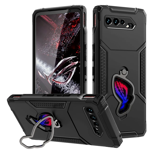 ZSHOW Armor Case for ASUS ROG Phone 5 5s Case Air Trigger Compatible with Kickstand Dust Plug Drop Protection for ROG Phone 5s 1