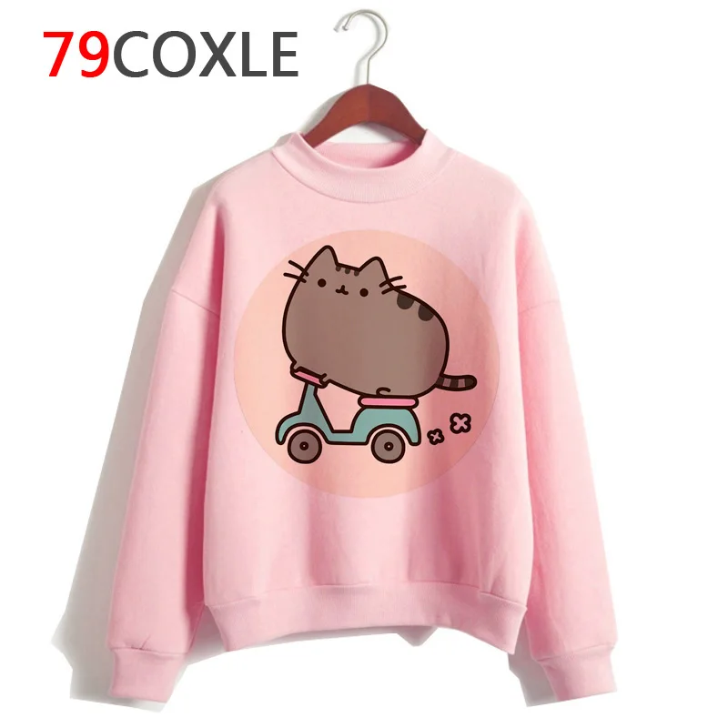 Pusheen Кошка harajuku Толстовка Женская корейский стиль Повседневная Толстовка негабаритных женская одежда с капюшоном Забавный kawaii графический
