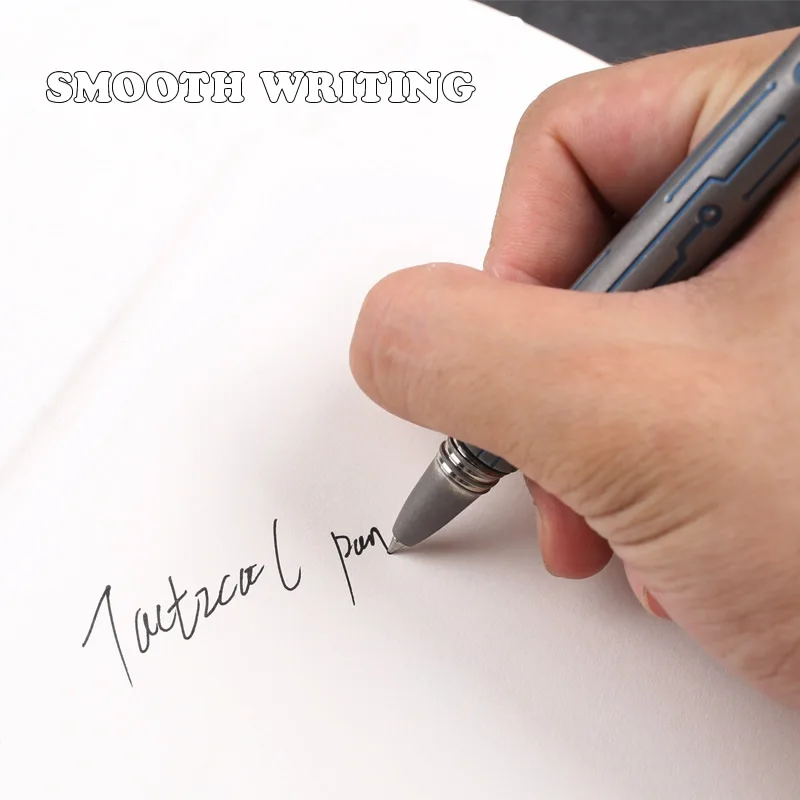 

Creative Titanium Tactical Pen Self Defense Emergency Window Breaker Business Writing Pen Outdoor EDC Tool Collection Gift