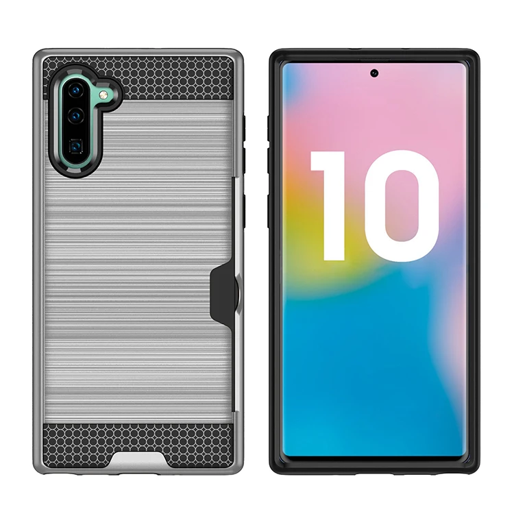 20 шт./лот Проводная карточка для рисования TPU+ PC корпус пластиковый жесткий чехол для samsung galaxy Note 8 9 10 10 Pro оболочка задняя крышка чехол - Цвет: Серебристый