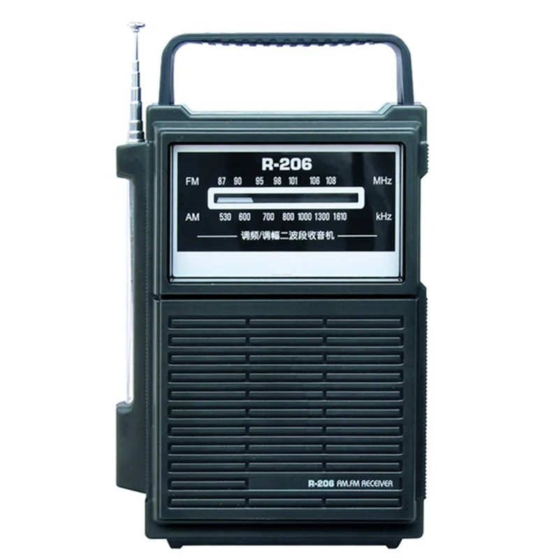 Semiconductor portátil radio FM/AM radios antiguas fuente de alimentación  CC gran batería de difusión con altavoz de bocina grande|Radio| - AliExpress