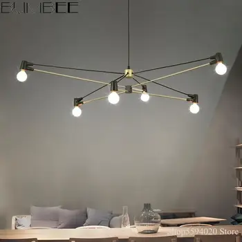 

Post Modern Iron Art Geometry Chandelier Lighting Designer LED Hanging Lights for Living Room Kitchen Decor for Home Fixtures