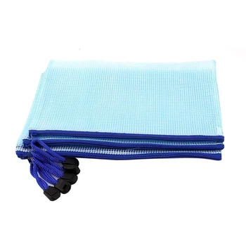 

PVC fabric conduit ID A5 document bag, 5 pcs bag, light blue