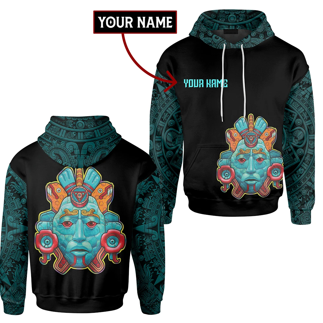 PLstar Cosmos 3Dprint Newest MASK MAYA AZTEC Custom Name Funny Harajuku Streetwear Causal Unique Unisex Hoodies/Sweatshirt/Zip 5