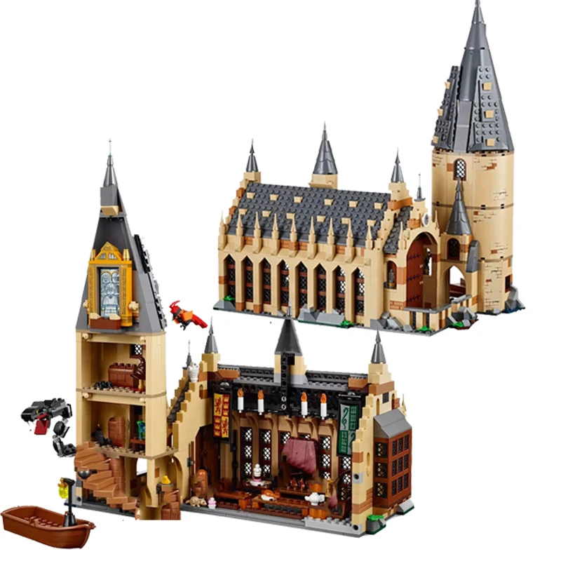 

2019 New Marvel Toys Hogwartsing Great Hall Compatible Legoines Harry 75954 Building Blocks Figure Brick Toys Christmas Gift