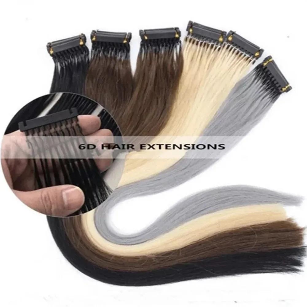 40pcs 6D Hair Extension Clips 3 Colors New Professional Hair Extensions tools Black /Brown/Blonde For 6D Hair Extension Machine