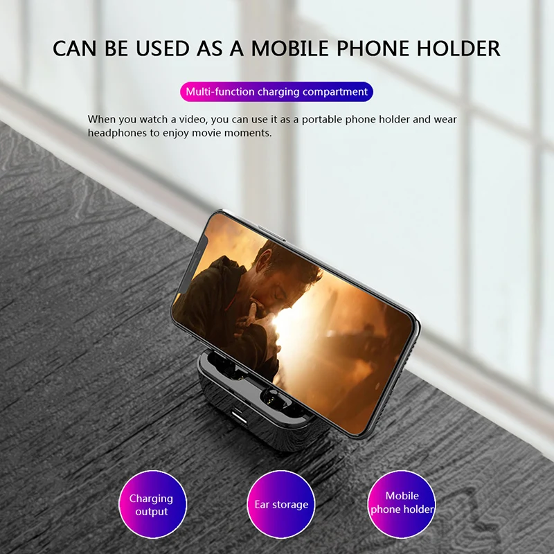 TWS 5,0 bluetooth беспроводные наушники GS6 в ухо наушники Беспроводная гарнитура Водонепроницаемый с микрофоном громкой связи Наушники для телефонов
