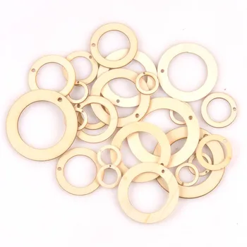 

Wooden circle/ring pendants Arts Scrapbooking ornament Crafts DIY Round handicraft Decoration 20/30/40/50/60mm mt2594