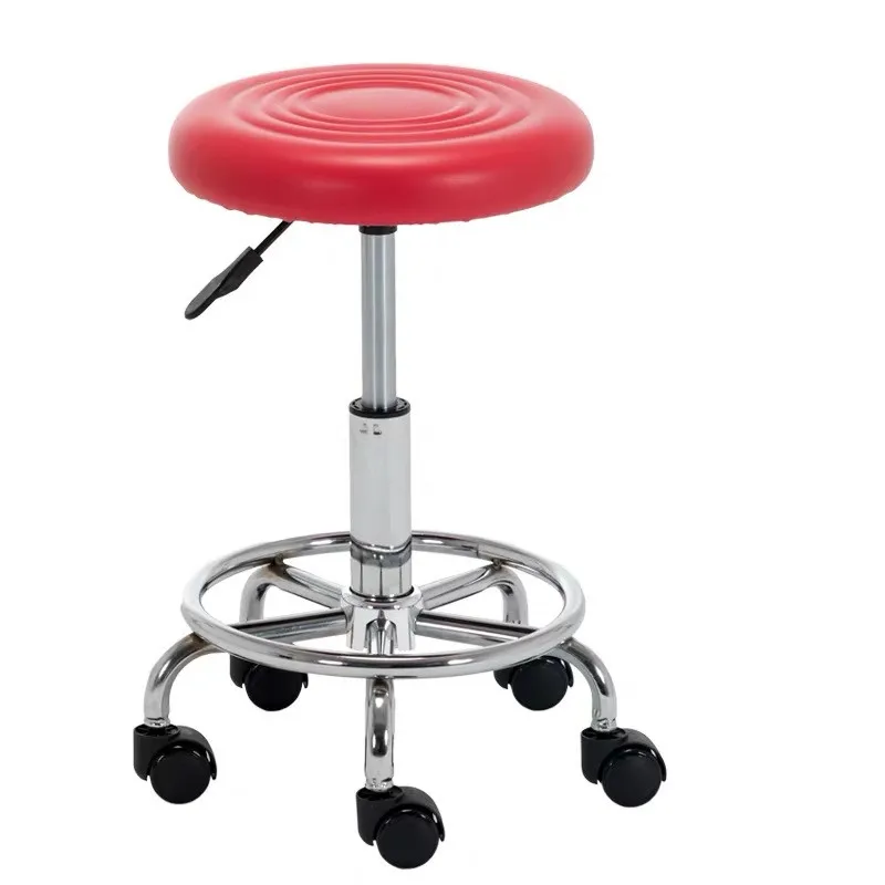 Мебель для салона красоты оборудование для парикмахерской стул для макияжа ногтей с колесом парикмахерский Стул Красный - Цвет: universal red