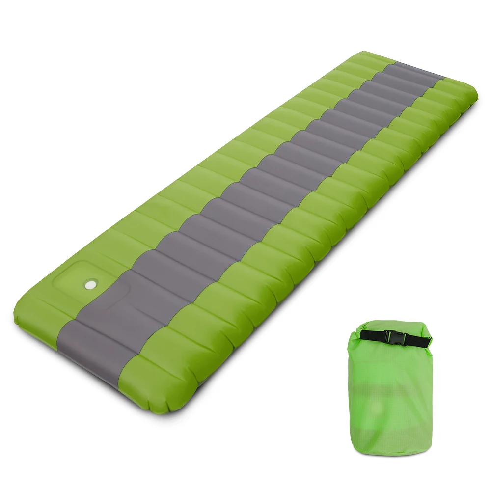 Outdoor Air Sleeping Pad Inflating Ground Pad Mat Camping Mat Mattress Backpacking Hiking Traveling with Built-in Foot Pump