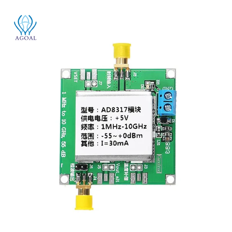 DC5V AD8317 1 м-10000 МГц модуль RF измеритель мощности логарифмический детектор