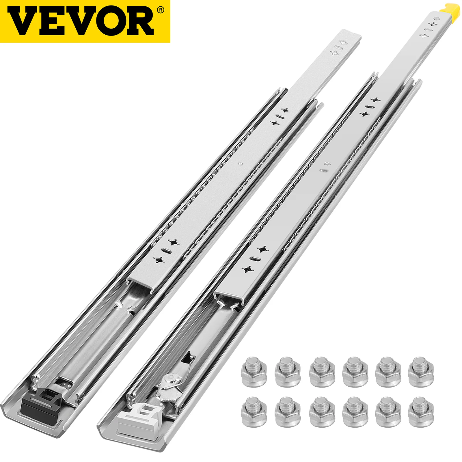 Vevor 24" 36" Stainless Steel Drawer Slides Slides Soft Close Track