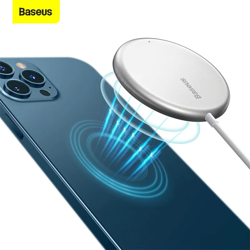 

Baseus Mini Magnetic Wireless Charger 15W Qi PD Quick Charging Pad For iPhone 13 12 Pro Max Thin Portable Wireless Phone Charger