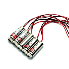 Módulo de diodo láser rojo enfocable, 650nm, 5mW, 3-5V, forma de punto láser rojo con controlador (5 uds)
