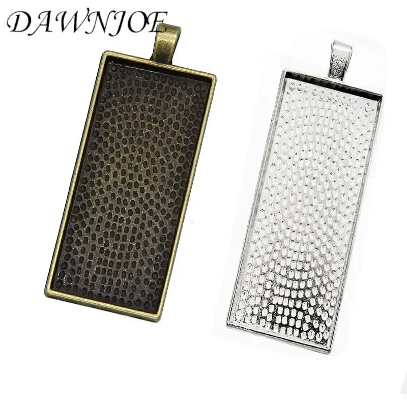 

10 pcs/lot 24*48mm Rectangular Cabochon Bottom Base Charm Making Keychain Pendant Necklace DIY Jewelry Accessories