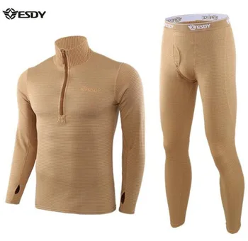 

ESDY Motorcycle Thermal Underwear Set Men Winter Quick Dry Anti-microbial Stretch Warm Base Layers Tight Long Johns Tops & Pants