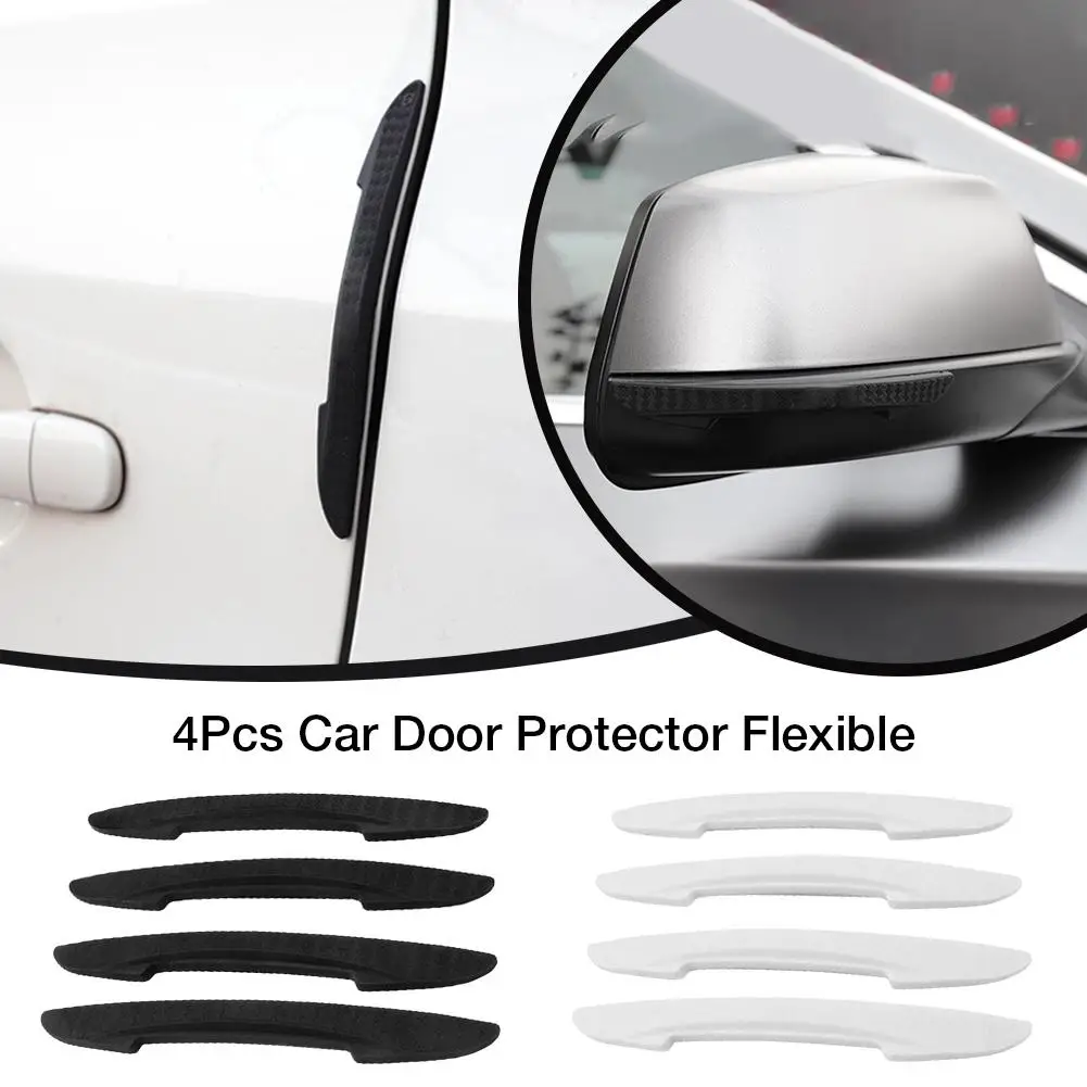 4Pcs car Styling Mouldings Door edge Protection Decoration Strip Auto Bumper Anti-collision Guard Buffer Protective Strip 