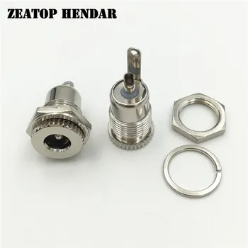 

50Pcs Brass 2.1 mm / 2.5 mm x 5.5 mm DC Power Jack 5.5*2.1 / 5.5*2.5 Female Socket Panel Mount Connector Adapter