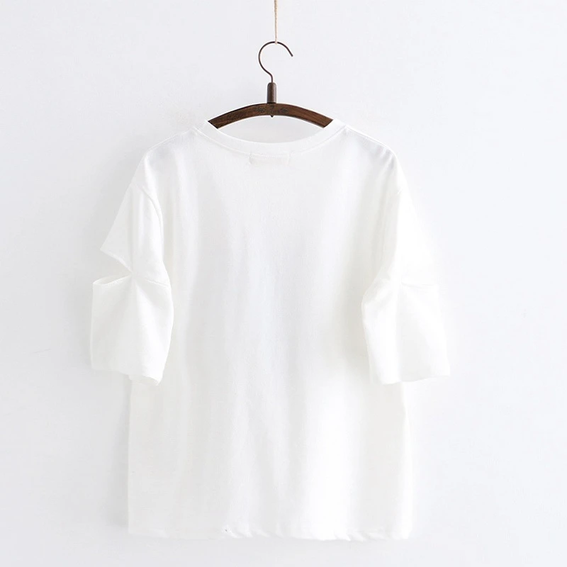 MERRY PRETTY Cotton Women's Cartoon Print Harajuku T Shirts Summer Short Sleeve O-Neck T Shirt Femme Basic Tops Tees