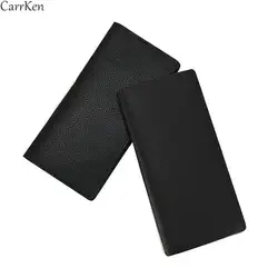 Men's Wallet Business Luxury Long Wallet Two-Fold Vertical Open Wallets Carteira Masculina Couro Credit Card Thin Male Purse2021